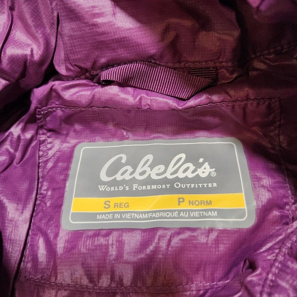 Cabela's Womens S Small Purple Primaloft Insulated Goose Down Puffer Vest Jacket - Picture 5 of 12